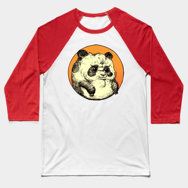 Grumpy panda Baseball T-Shirt by Carlos CD